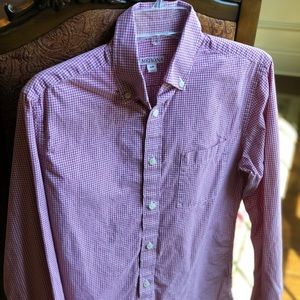 Merona Small Red/White checkered button down